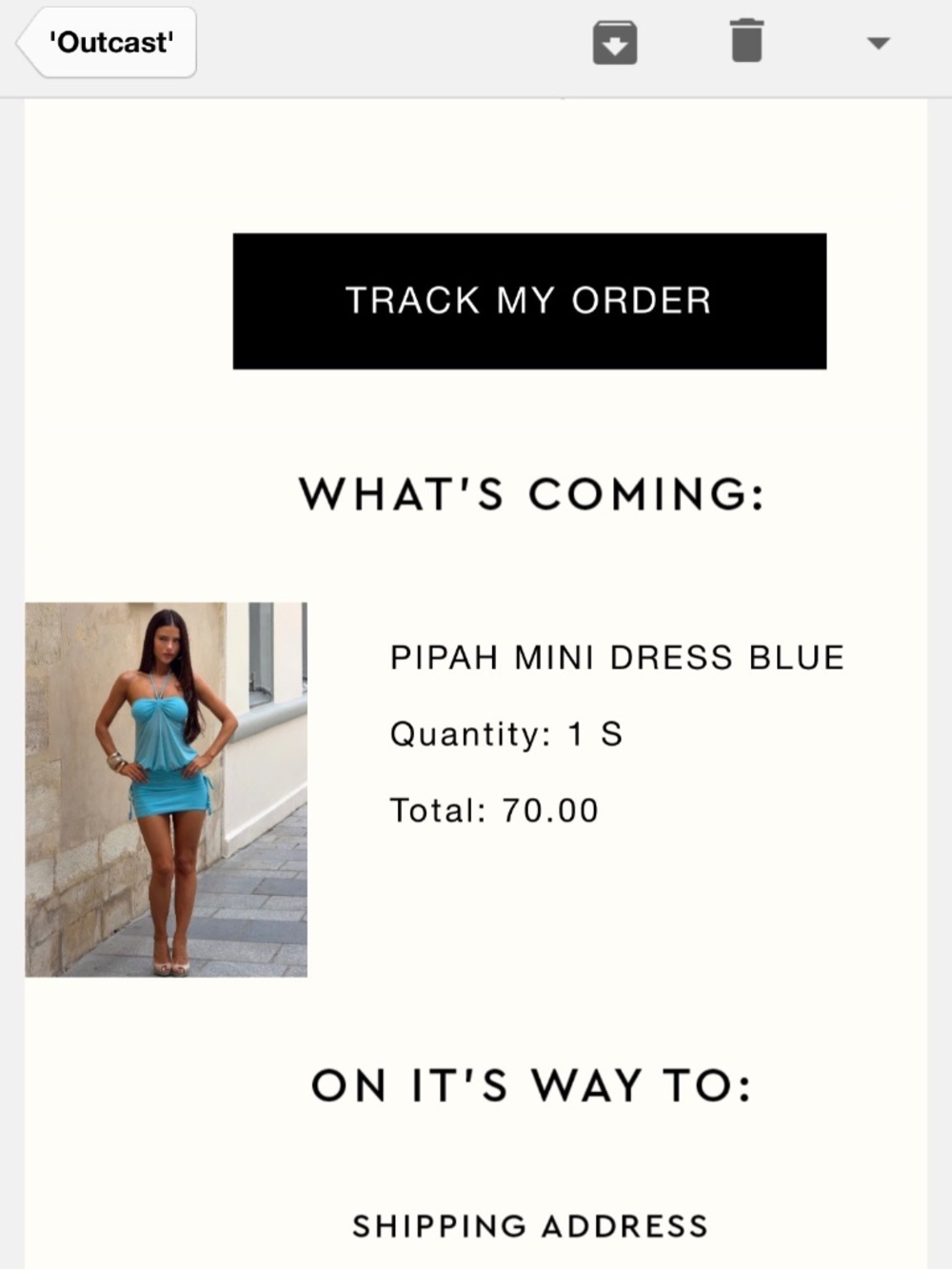 Out cast pipah mini dress